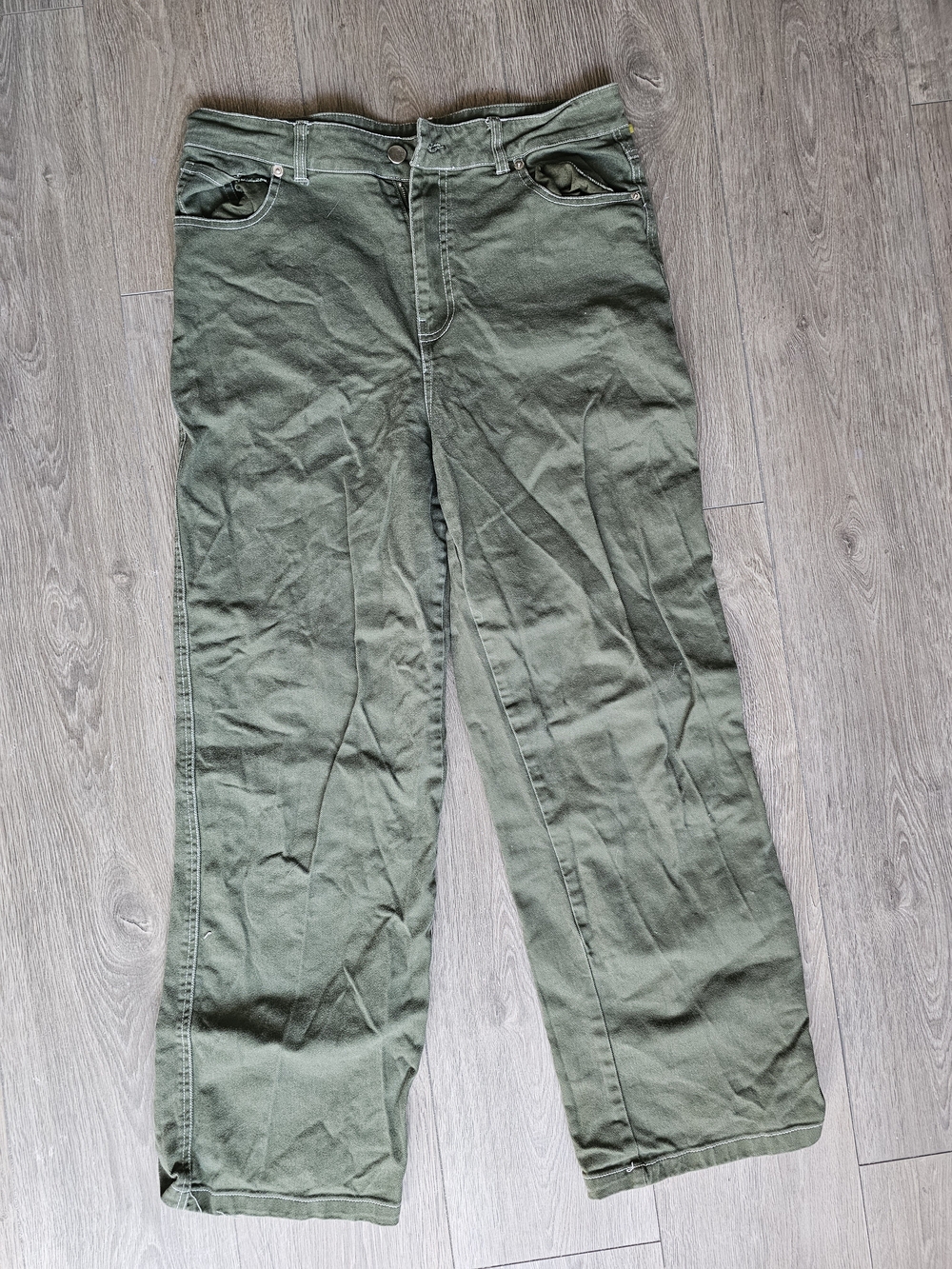 Full Tilt Men's Olive Straight-Leg Jeans